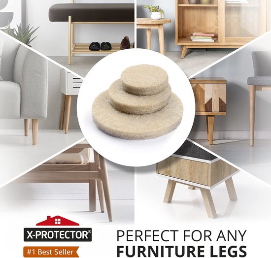 Patins en Feutres pour meubles X-PROTECTOR 181 pièces - Protecteurs de sol  de Premium