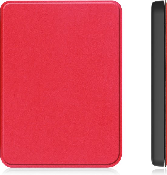 Hoesje Geschikt voor Kobo Clara 2E Hoes Bescherm Hoesje Case Sleep Cover - Hoes Geschikt voor Kobo Clara 2E Hoesje - Rood van Hoesje  — afbeelding 4