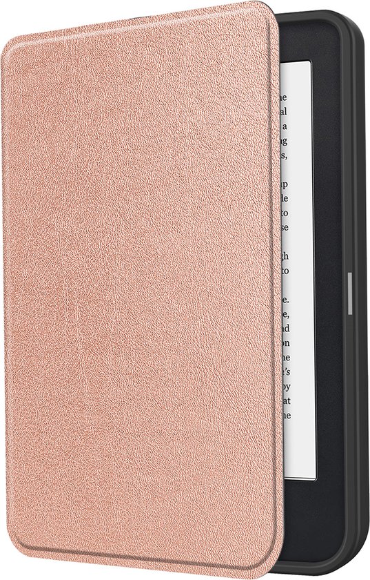 Hoesje Geschikt voor Kobo Clara 2E Hoesje Luxe Bescherm Case - Hoes Geschikt voor Kobo Clara 2E Hoes Book Cover - Rosé Goud van Hoesje  — afbeelding 2