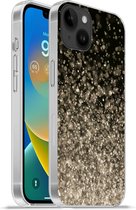 Geschikt voorApple Iphone 14 Plus - Soft case hoesje - Glitters - Abstract - Design - Siliconen Telefoonhoesje