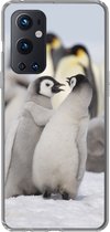 Geschikt voor OnePlus 9 Pro hoesje - Pinguïns - Sneeuw - Dieren - Siliconen Telefoonhoesje