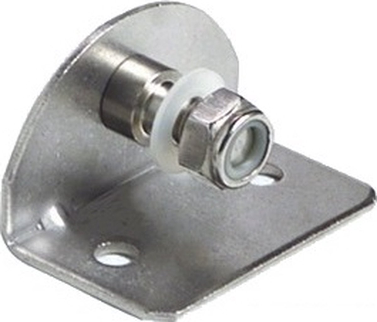 Zijplaatbevestiging voor gasveer - 90° model - Rvs 316 - 35x25mm