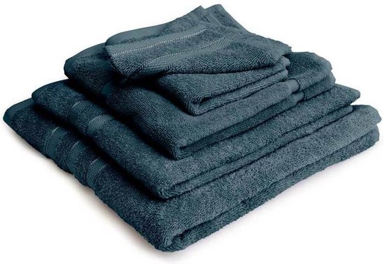 ethiek op tijd jas LINNICK Pure Handdoeken Set - 100% Katoen - Petrol - 4x Handdoek 60x110cm +  2x... | bol.com