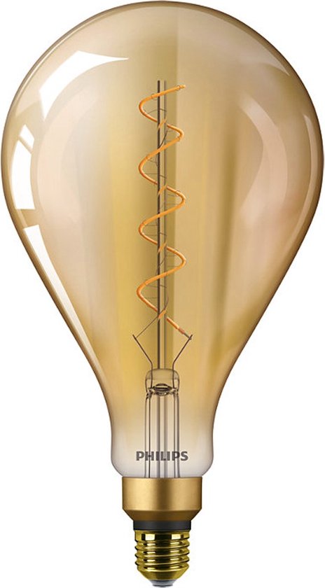 Gezamenlijk beetje Bot Philips CLA LED Lamp E27 Fitting - 5W - A160 - 293x160 mm - Extra Warm Wit  - Goud | bol.com