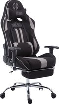CLP Limit xl Bureaustoel - Stof zwart/grijs met voetensteun