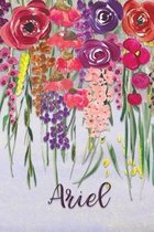Ariel: Personalized Lined Journal - Colorful Floral Waterfall (Customized Name Gifts)
