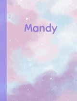 Mandy: Personalized Composition Notebook - College Ruled (Lined) Exercise Book for School Notes, Assignments, Homework, Essay