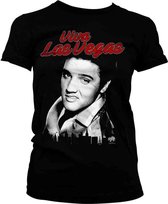Elvis Presley Dames Tshirt -L- Elvis Viva Las Vegas Zwart