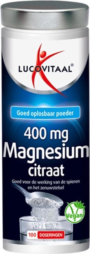 Lucovitaal - Magnesium Citraat Poeder - 250 gram - Voedingssupplementen