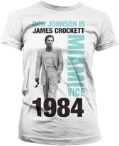 Miami Vice Dames Tshirt -XL- Don Johnson Is Crockett Wit