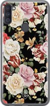 Samsung A11 hoesje siliconen - Bloemen flowerpower | Samsung Galaxy A11 case | multi | TPU backcover transparant