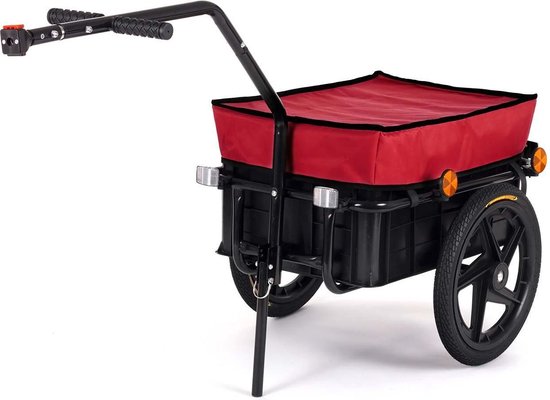 medeklinker consultant Prediken Fietskar bagage - Bagagekar voor 60 kg - Rood / Zwart | bol.com
