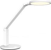 LED Tafellamp - Tafelverlichting - Aigi Unova - 15W - Natuurlijk Wit 4000K - Dimbaar - Rond - Mat Wit - Kunststof - BSE