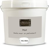 Lifestyle Mat - Muurverf - RAL 9010 - 10 liter