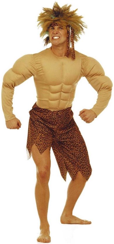 Gespierd jungle man kostuum voor heren - Verkleedkleding - Large | bol.com