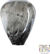 Design vaas Alore XL - Fidrio NERO - glas, mondgeblazen - hoogte 33 cm