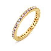 Twice As Nice Ring in 18kt verguld zilver, paarse zirkonia  54
