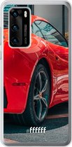 Huawei P40 Hoesje Transparant TPU Case - Ferrari #ffffff