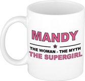 Mandy The woman, The myth the supergirl cadeau koffie mok / thee beker 300 ml