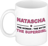 Natascha The woman, The myth the supergirl cadeau koffie mok / thee beker 300 ml