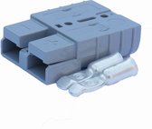 Anderson Platte Stekker SB 50A Grijs, Stekker Incl. 2 Hoofdcontacten, 36V 4250889626334