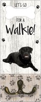 Leibanddrager: Labrador zwart - Kapstok voor: Hondenriem - Halsband - Hondentuig