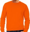 Oranje sweater / sweatshirt trui met raglan mouwen en ronde hals voor heren - basic sweaters - Koningsdag / oranje supporter XL (EU 54)