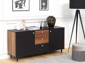 Beliani KURO - Sideboard - zwart - vezelplaat