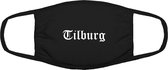 Tilburg mondkapje | gezichtsmasker | bescherming | bedrukt | logo | Zwart mondmasker van katoen, uitwasbaar & herbruikbaar. Geschikt voor OV