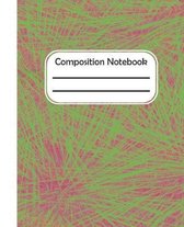 Composition Notebook: Cool Color Brush Pattern college Composition Blank Lined Notebook For Students/Home Work Notebook/ Subject Notebooks