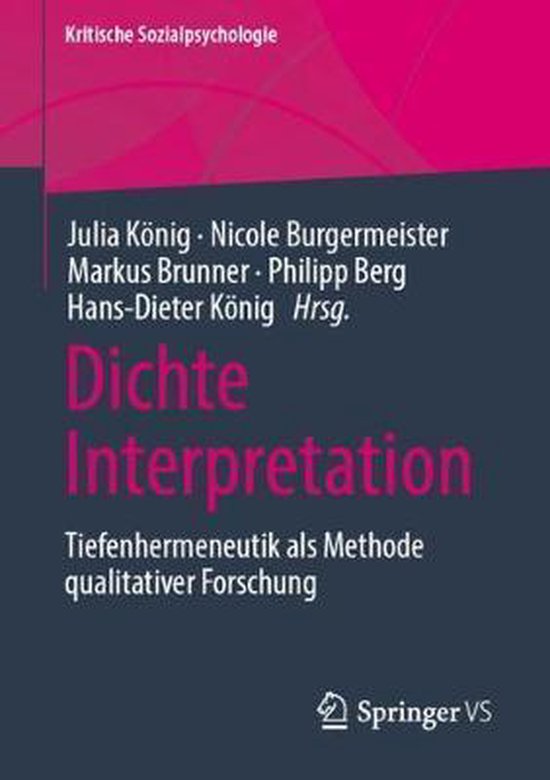 Kritische Sozialpsychologie- Dichte Interpretation - cover