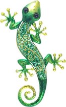 Onthewall | Salamander | metaal & glas | barok | groen | XL | 37 x 18,5cm