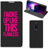 Bookcase met quotes OnePlus 8 Smart Cover Woke Up