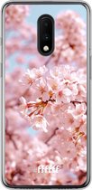 OnePlus 7 Hoesje Transparant TPU Case - Cherry Blossom #ffffff