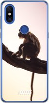 Xiaomi Mi Mix 3 Hoesje Transparant TPU Case - Macaque #ffffff