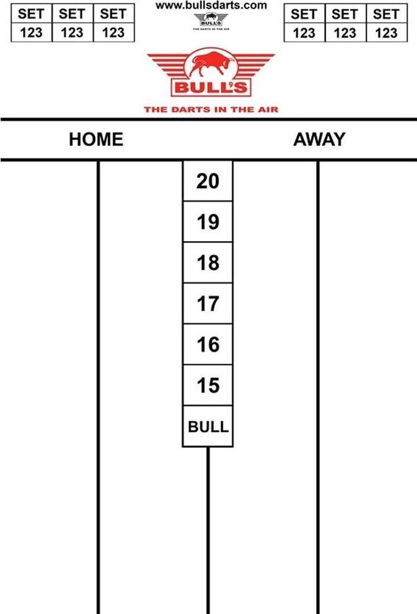 Bulls Dart Scorebord Flex (30 x 45 cm)