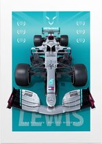 Lewis Hamilton (Mercedes F1 2020) - Foto op Posterpapier - 42 x 59.4 cm (A2)