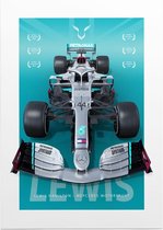 Lewis Hamilton (Mercedes F1 2020) - Foto op Forex - 30 x 40 cm