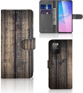 GSM Hoesje Geschikt voor Samsung S10 Lite Leuk Case Cadeau voor Mannen Steigerhout