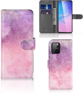 Telefoonhoesje Samsung S10 Lite Flipcase Pink Purple Paint