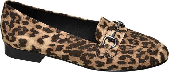 Graceland Dames Beige loafer panterprint - Maat 37 | bol.com
