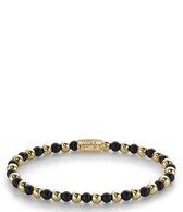 Rebel & Rose More Balls Than Most Mix Black Madonna - 4mm - yellow gold plated RR-40061-G-16,5 cm