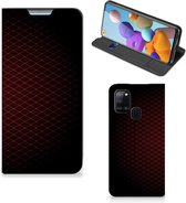 Telefoonhoesje met foto Geschikt voor Samsung Galaxy A21s Smart Cover Geruit Rood