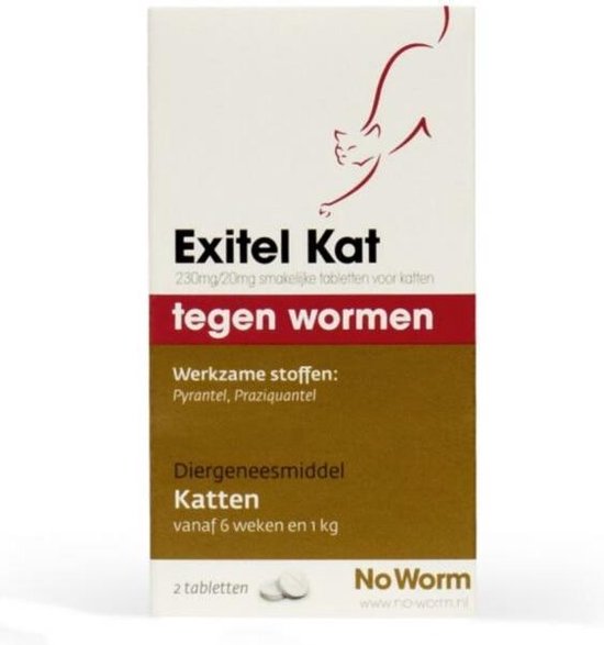Exitel no worm Ontwormingsmiddel - kat 2 tabl