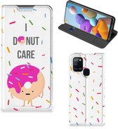 Bookcase met Quotes Geschikt voor Samsung Galaxy A21s Smartphone Hoesje Cadeautjes voor Meisjes Donut