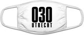 Utrecht 030 mondkapje | gezichtsmasker | bescherming | bedrukt | logo | Wit mondmasker van katoen, uitwasbaar & herbruikbaar. Geschikt voor OV