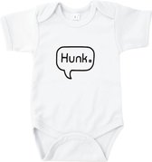Rompertjes baby met tekst - Hunk - Romper wit - Maat 74/80