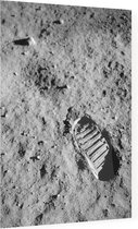 Astronaut footprint (voetafdruk op maanoppervlak) - Foto op Plexiglas - 30 x 40 cm