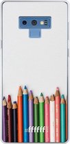Samsung Galaxy Note 9 Hoesje Transparant TPU Case - Pencils #ffffff