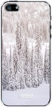 iPhone SE (2016) Hoesje Transparant TPU Case - Snowy #ffffff